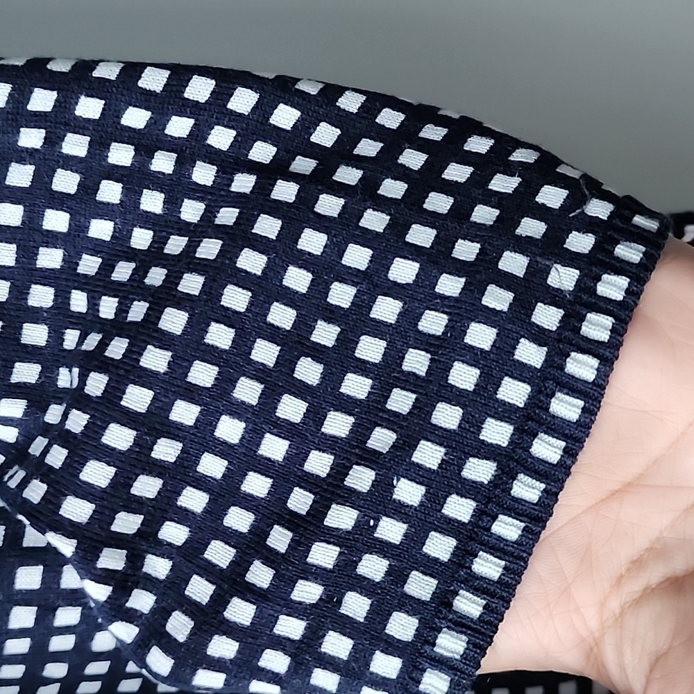 Marina Sport by Marina Rinaldi Fine Knit Cotton Modal Checkered Cardigan - Picture 2 of 7